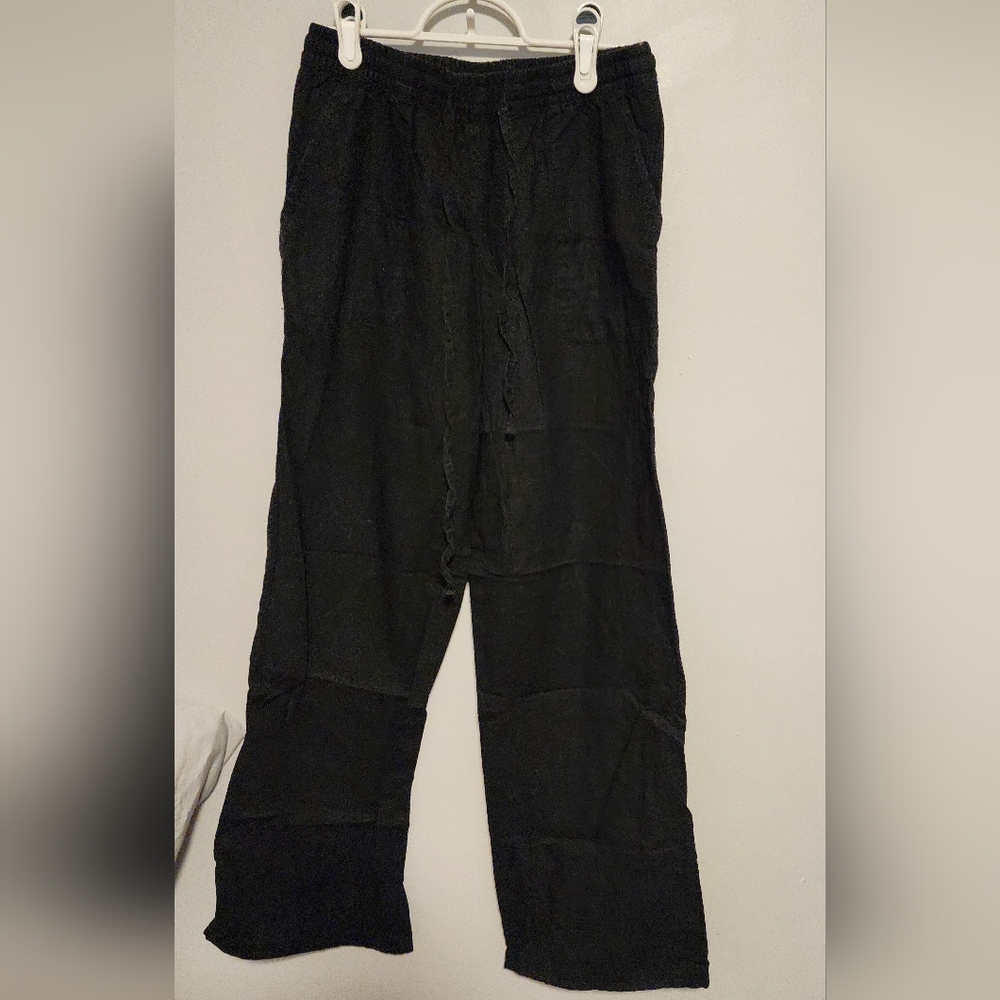 Joe Fresh Women's Black Linen Pants